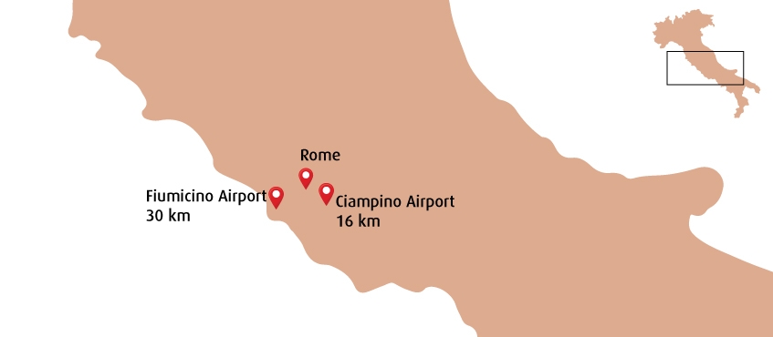 Luchthaven Rome plattegrond 